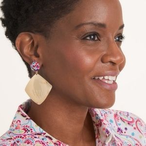 CHICO'S COLORFUL SEED BEAD STUD EARRINGS